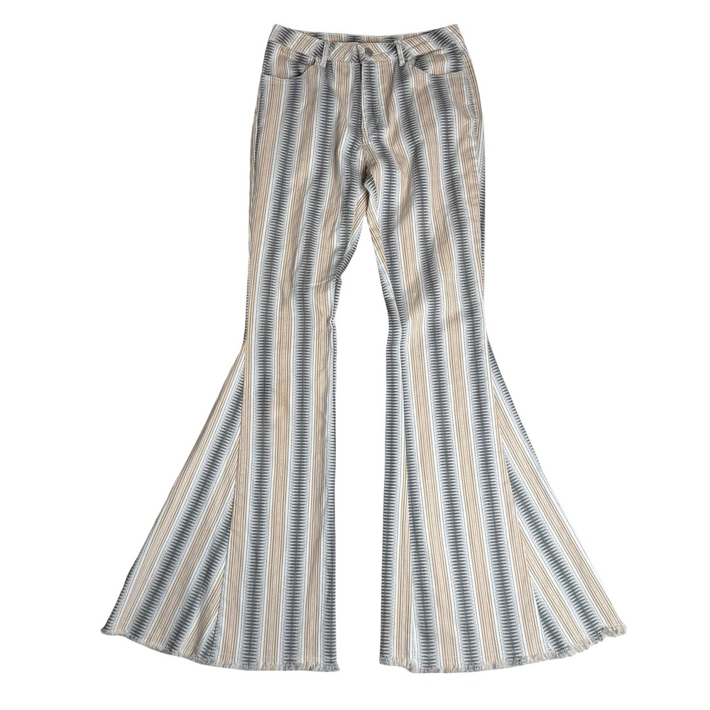Altar'd State Patterned Extreme Flare Pants Aztec Stripe Rhinestone Pockets Sx M